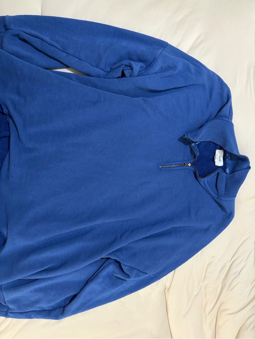 aerie Women’s Zip-Neck Sweater in Royal Blue